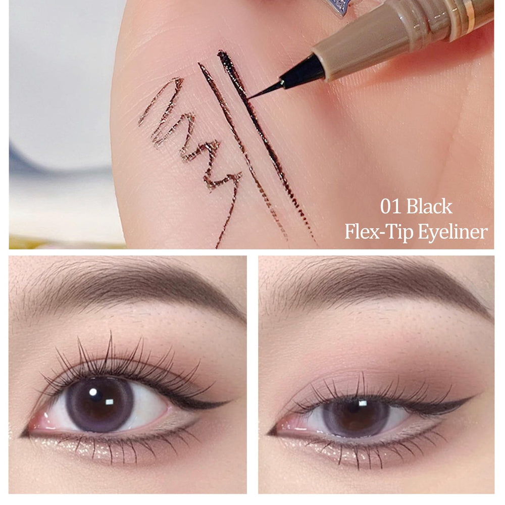 Rosarden Black Liquid Eyeliner pen tip for ultra-fine precision.