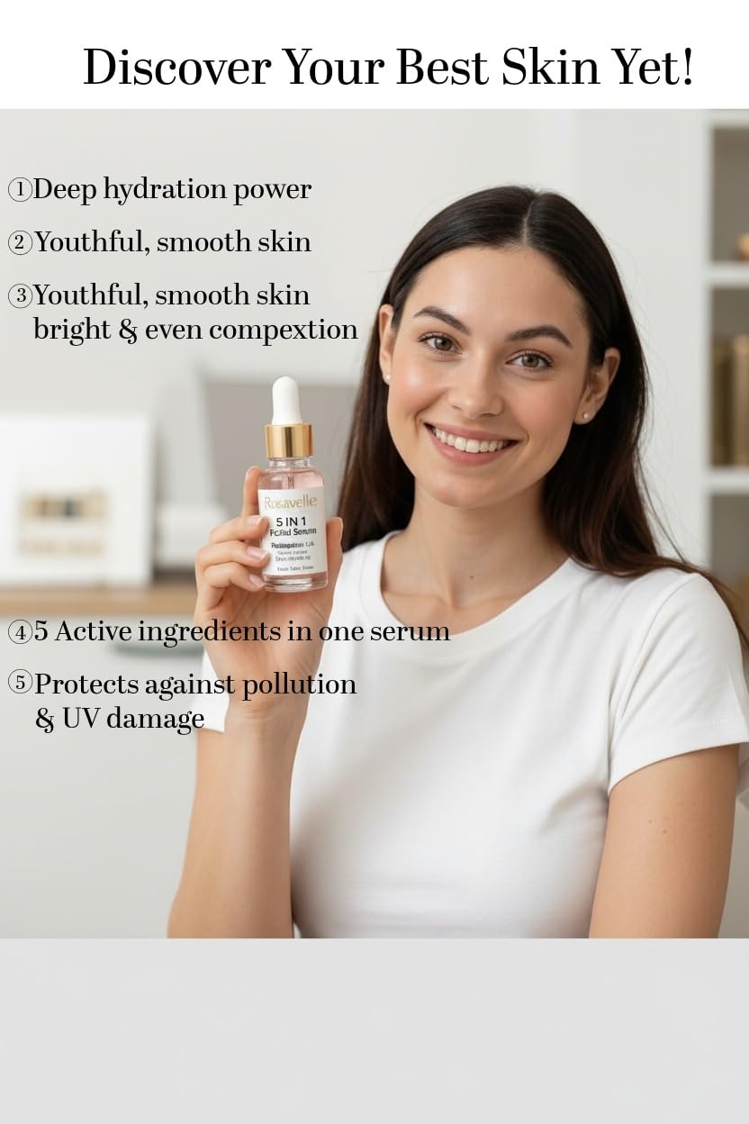 Rosavelle serum with collagen and vitamin E for conditioning