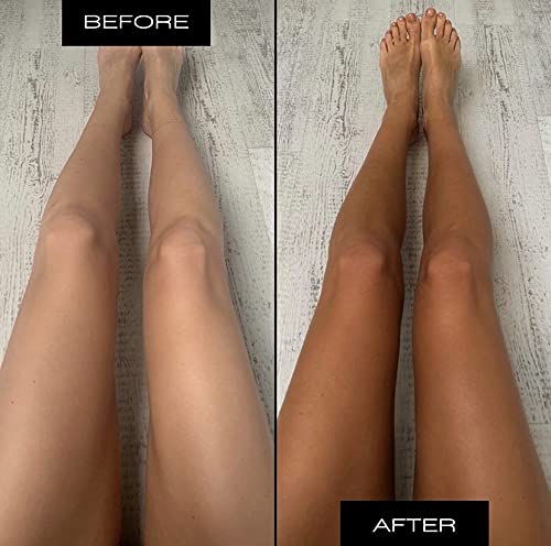 Deep tan result after wait shows one layer for bronze, two for ultra-dark.
