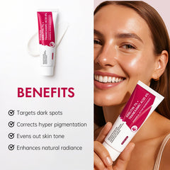 Roseblem cream texture appears silky and lightweight for quick absorption.