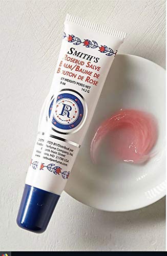 Rosebud Salve Original tubes — back view; handy lip moisture and skin care.