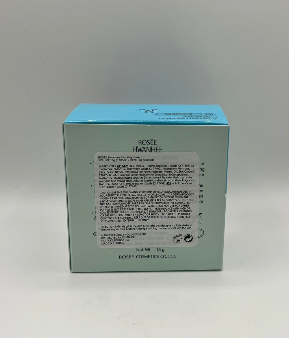 Rosee moisture-adsorption powder helps prevent skin dryness during wear.