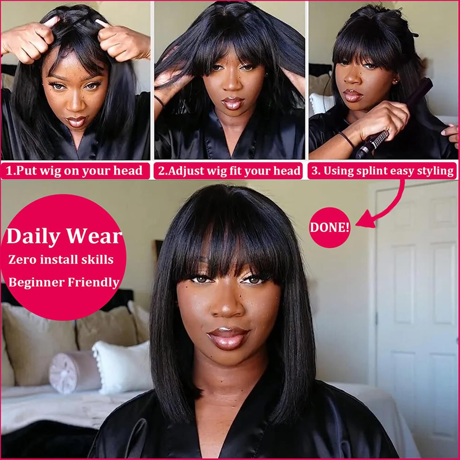 ROSELINE 1x3 lace closure close-up shows natural scalp-like part