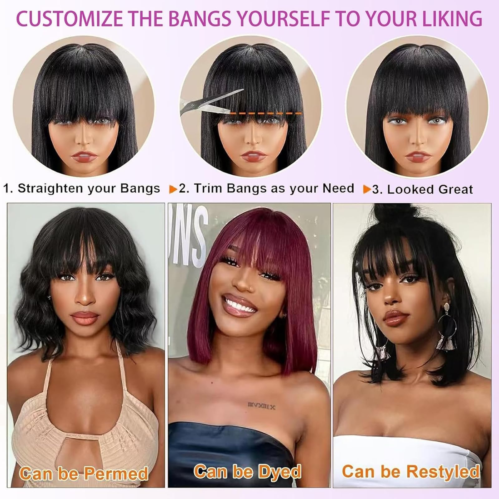 ROSELINE 200% density wig appears full and thick for a bold silhouette