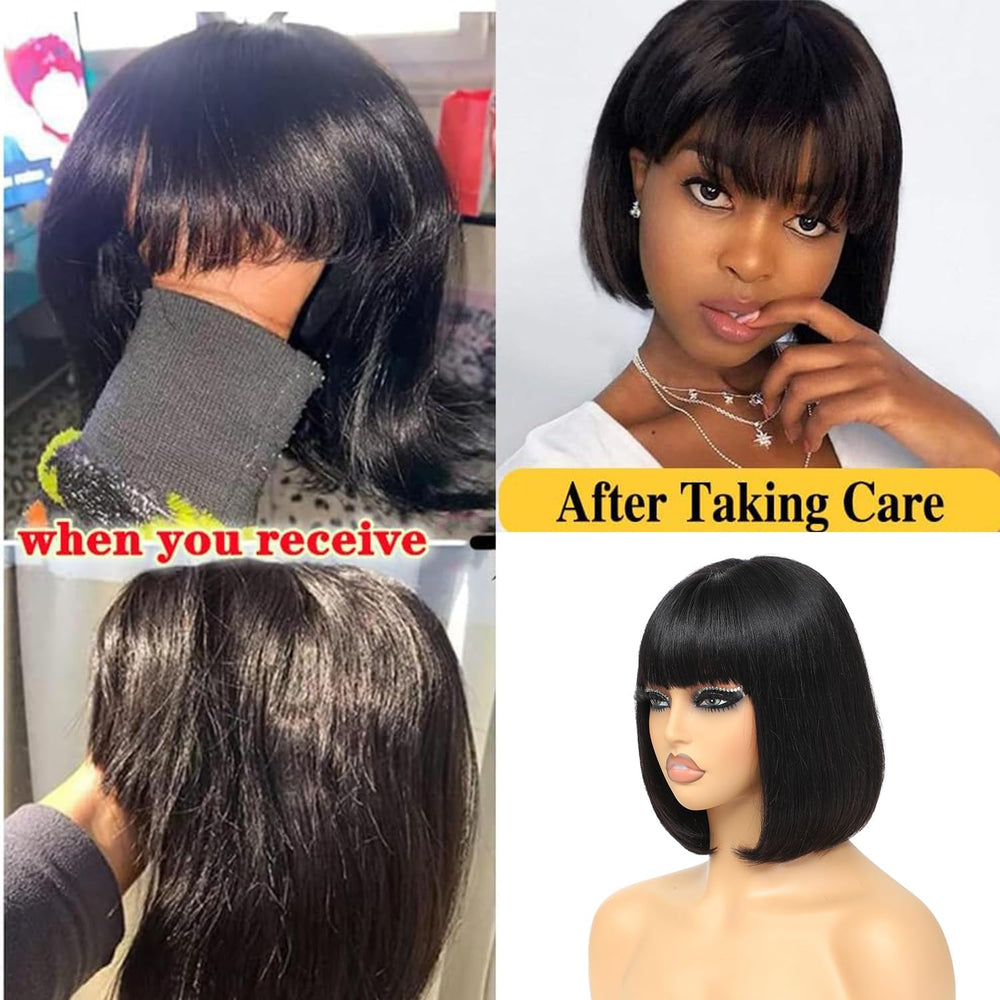 ROSELINE bangs side view highlights layered texture and bounce
