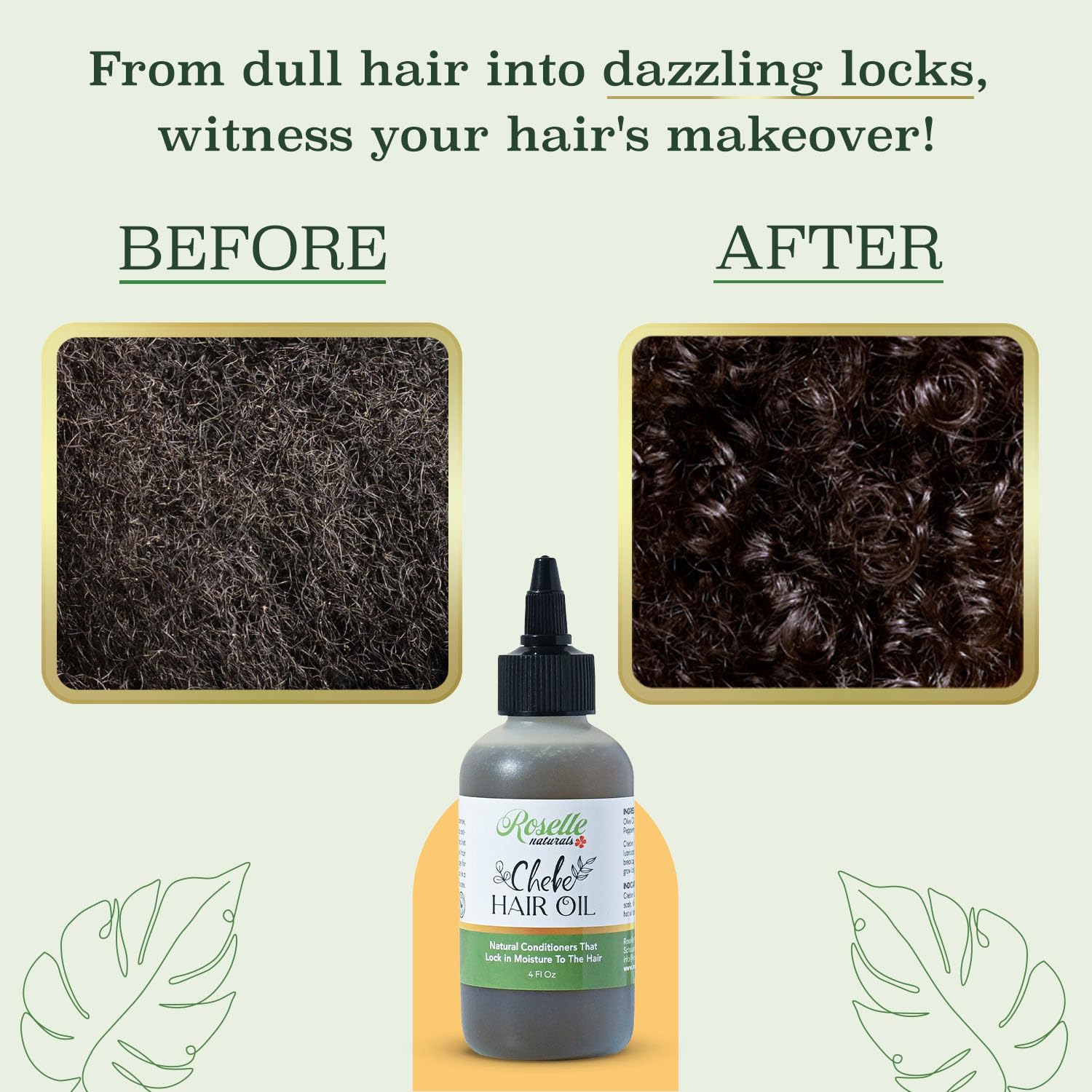 Roselle Naturals Chebe Oil in scalp massage focus for nourishment