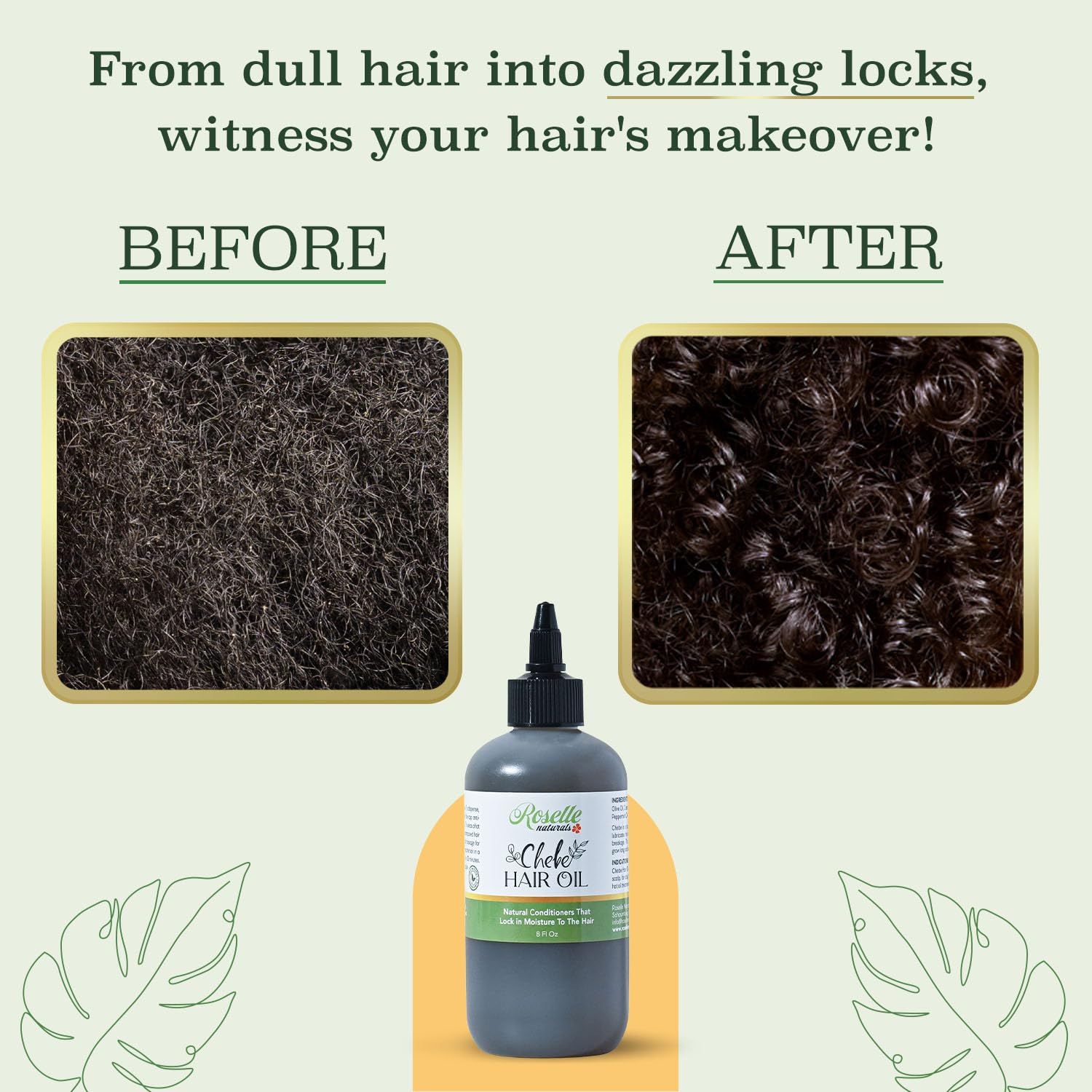 Roselle Naturals scalp massage scene illustrating easy daily use.