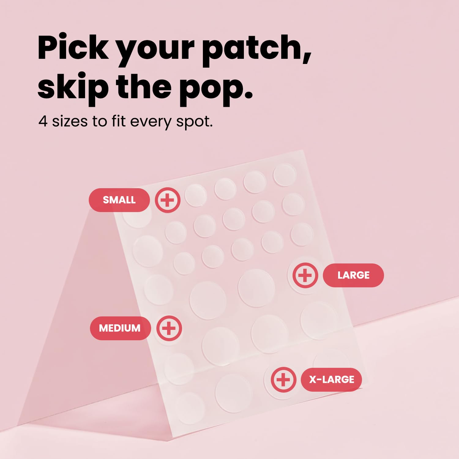 ROSELYNBOUTIQUE patches with seamless matte finish on skin.