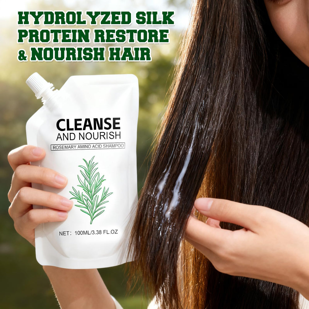 Rosemary Amino Acid Shampoo all hair types use showcases versatile cleansing routine