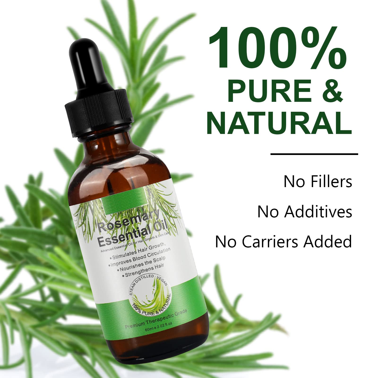 Rosemary oil for beard growth applied with dropper, supporting healthy facial hair.