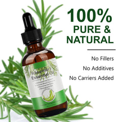 Rosemary oil for beard growth applied with dropper, supporting healthy facial hair.