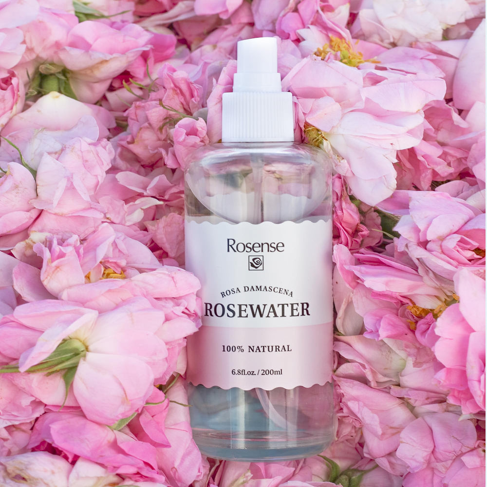 Rosense rosewater bath use illustrated as a fragrant, soothing soak