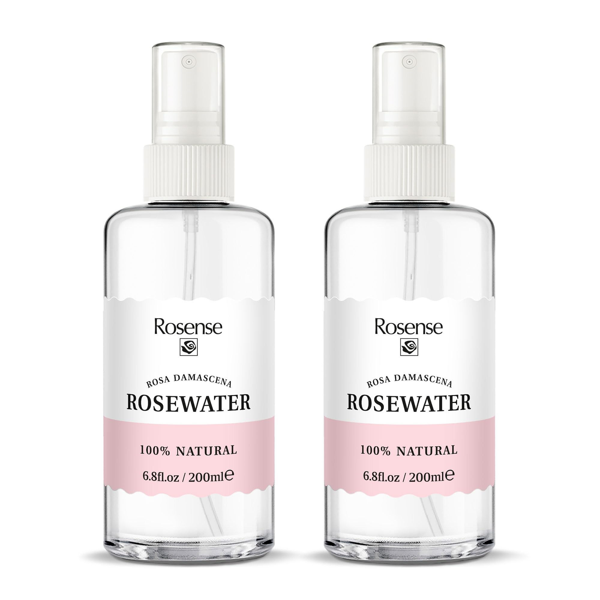 Rosense rosewater toner bottle, pure formula for refreshing skin