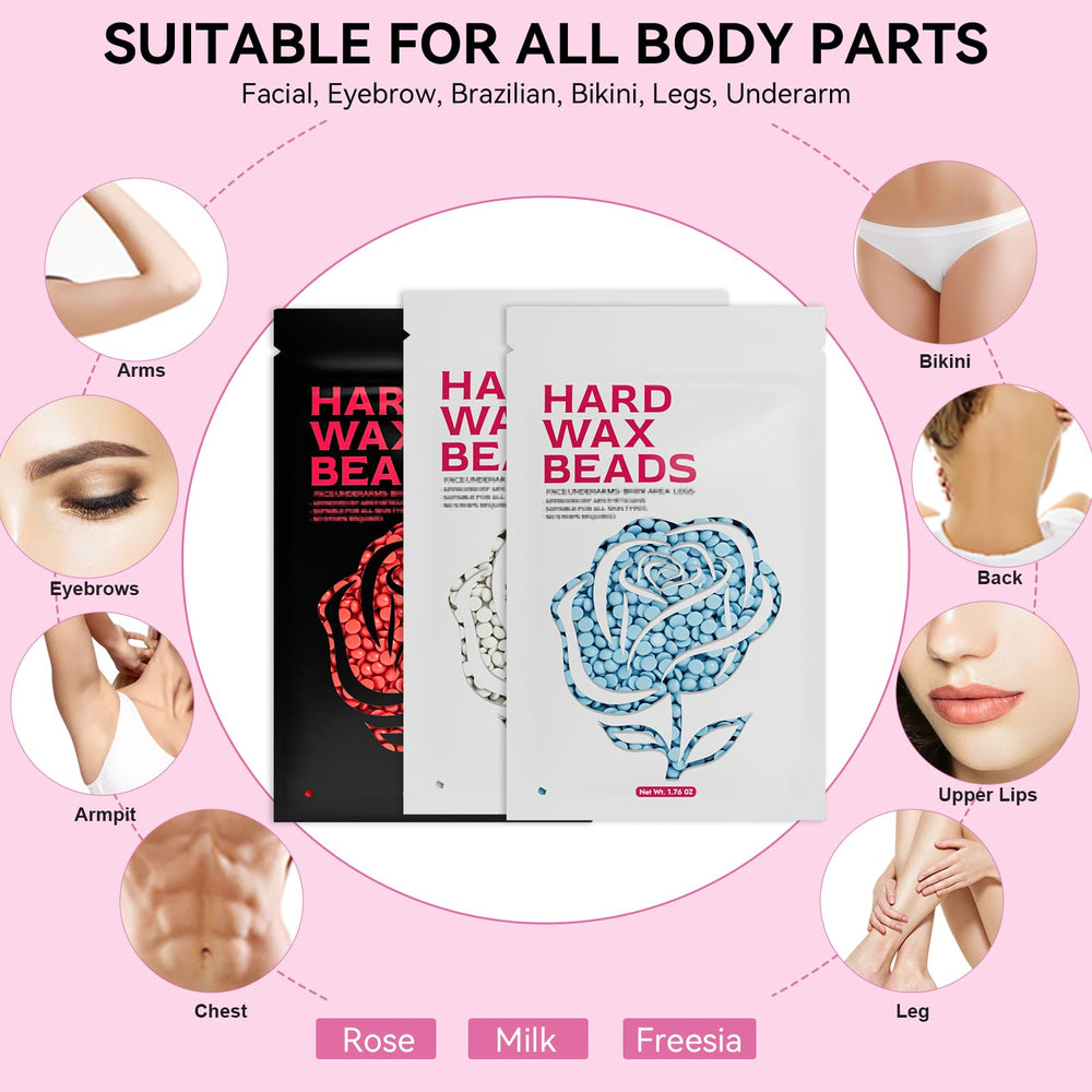 ROSEPIL pre-wax wipes help cleanse skin for better wax adhesion.