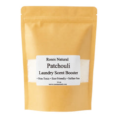Roses Natural Patchouli In-Wash bottle front shows long-lasting earthy freshness.