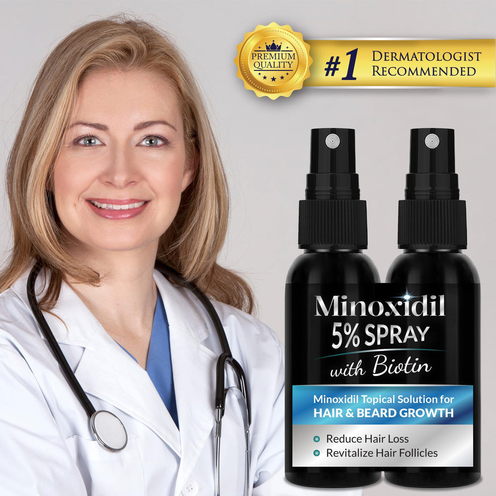 Rosever Minoxidil beard-growth spray highlights facial hair growth for men.