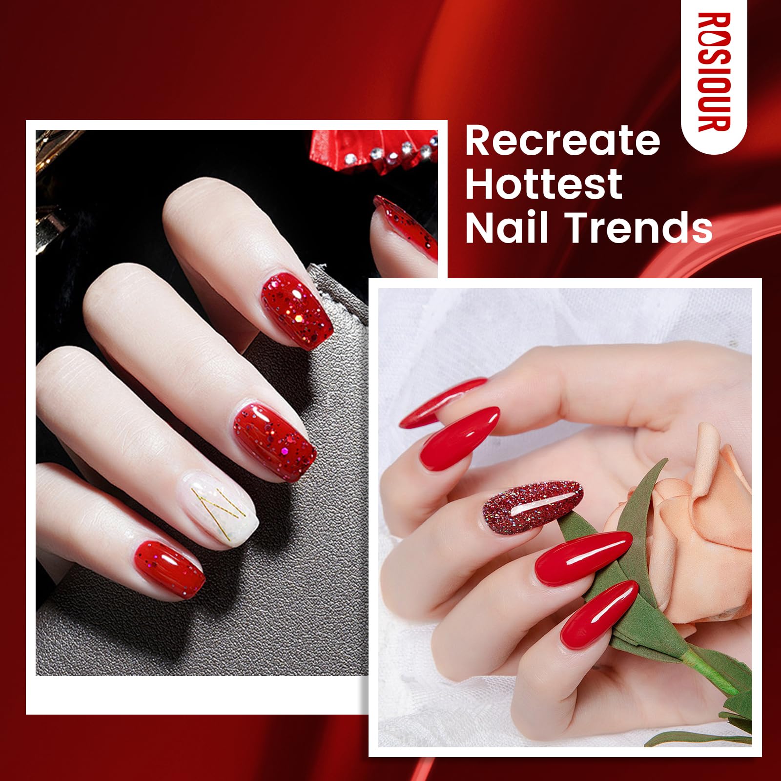Rosiour base coat enhances adhesion for durable wear.