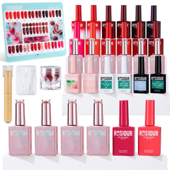 Rosiour cat-eye red gel polish for bold, long-lasting manicure.