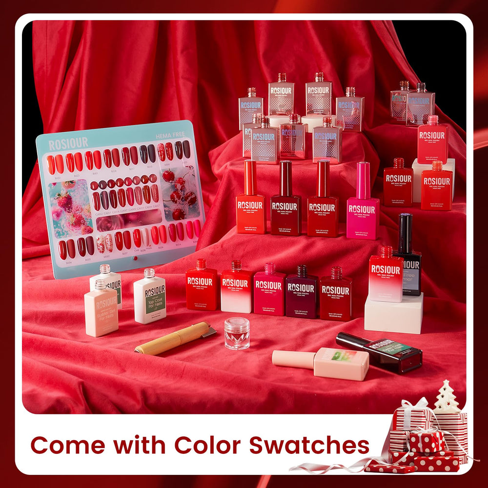 Rosiour glossy top coat provides radiant, durable shine.