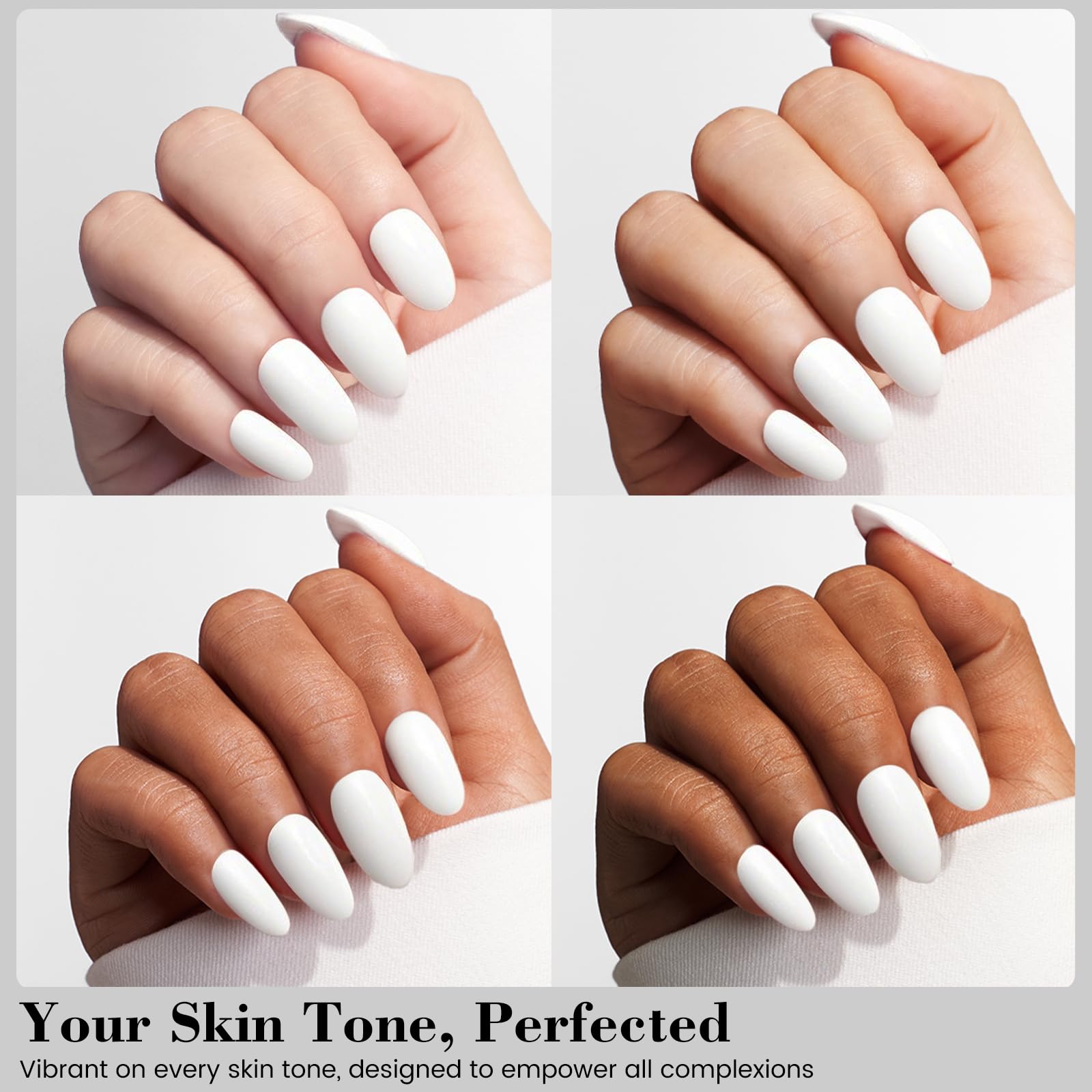 Rosiour white gel nail polish under UV lamp for quick cure.