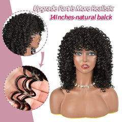 Adjustable cap closure on Rosmile Curly Wig for secure fit.