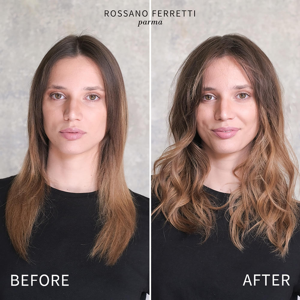 Rossano Ferretti Grandioso leave-in formula leaves no residue while boosting shine