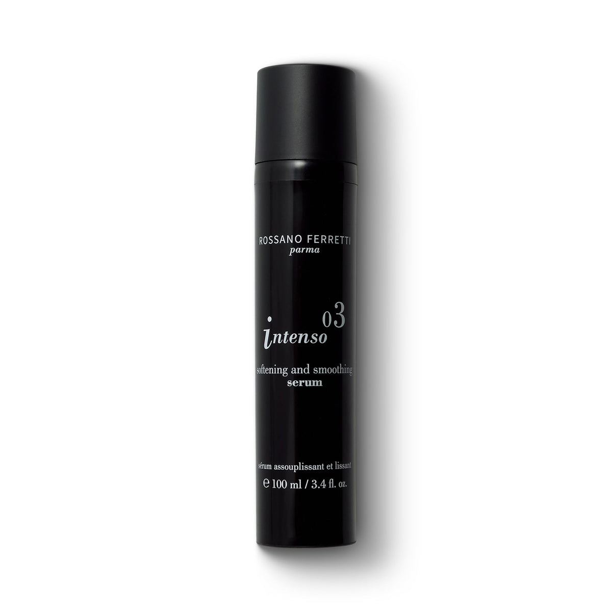 Rossano Ferretti Intenso Serum bottle with pump ready for smoothing and hydration.
