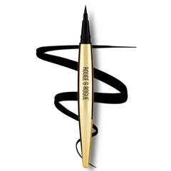 Rouge and Rogue Waterproof Liquid Eyeliner ultra black close-up for precise line control