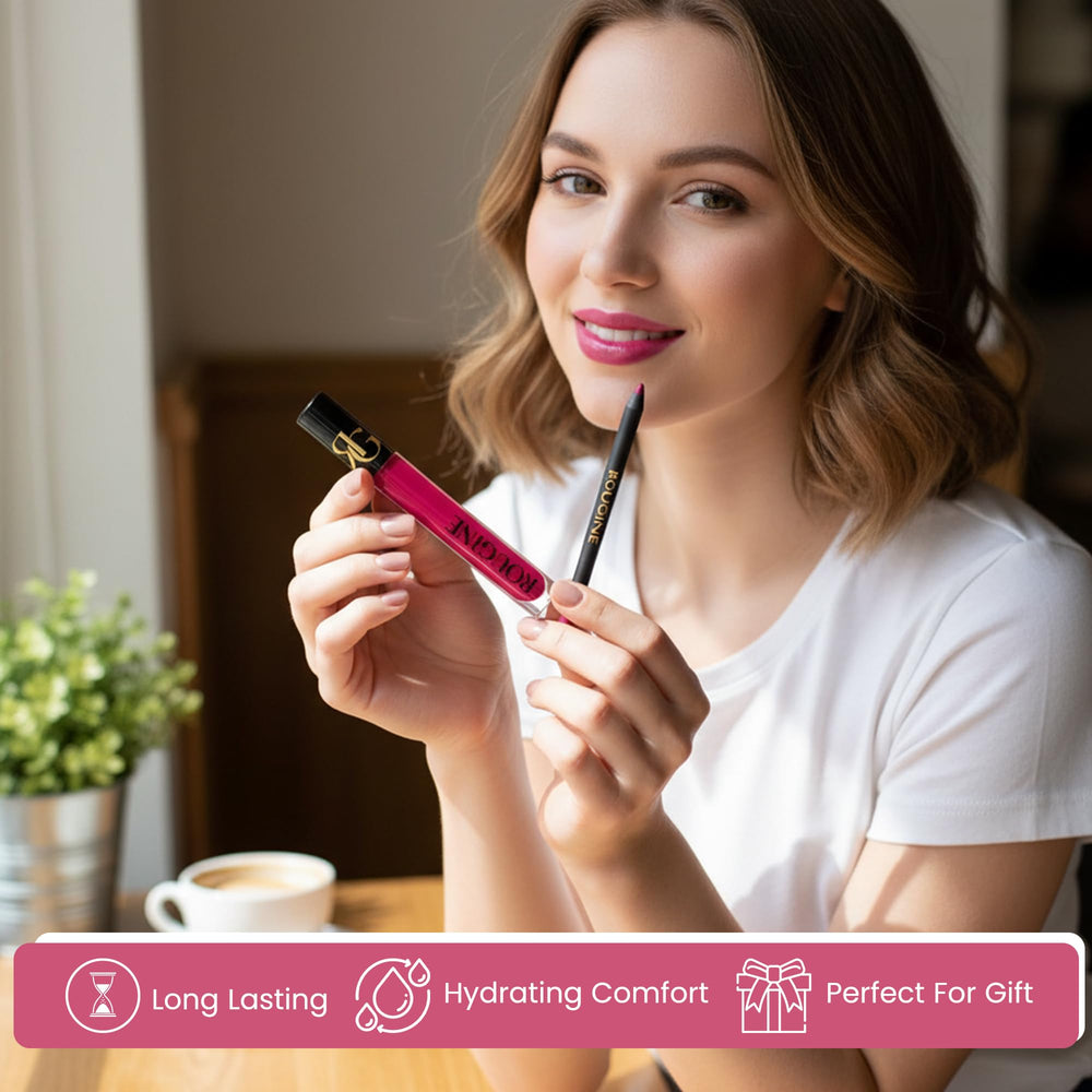 ROUGINE lip care with shea butter and Vitamin E for comfortable lips.