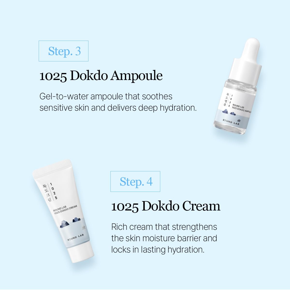 ROUND LAB 1025 Dokdo ampule mini 10ml for daily moisture.