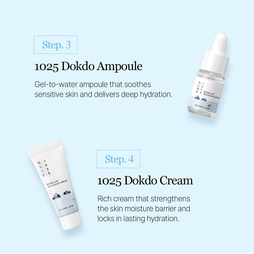 ROUND LAB 1025 Dokdo ampule mini 10ml for daily moisture.