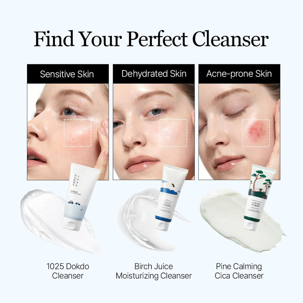 Round Lab 1025 Dokdo Cleanser with ceramide NP helps reinforce the skin barrier.