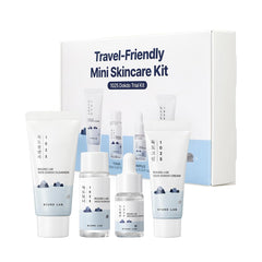 ROUND LAB 1025 Dokdo hydrating mini kit front view for travel-ready moisture.
