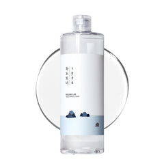 ROUND LAB 1025 Dokdo Toner packaging closeup highlights premium branding
