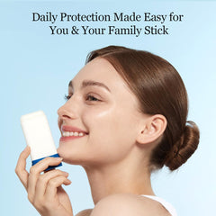 Birch Juice Sunscreen Stick application close-up with smooth, dewy finish.