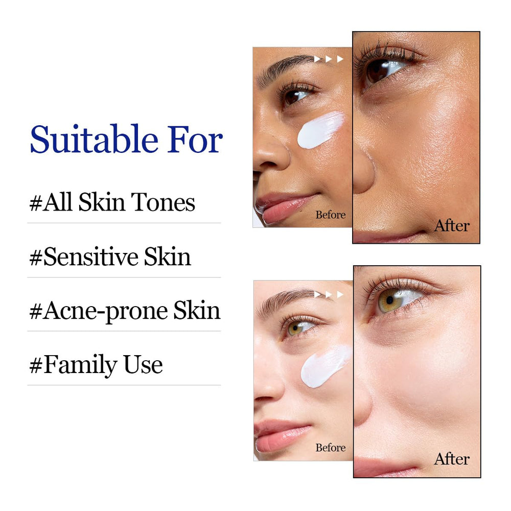 Close-up of lightweight texture on skin with ROUND LAB sunscreen
