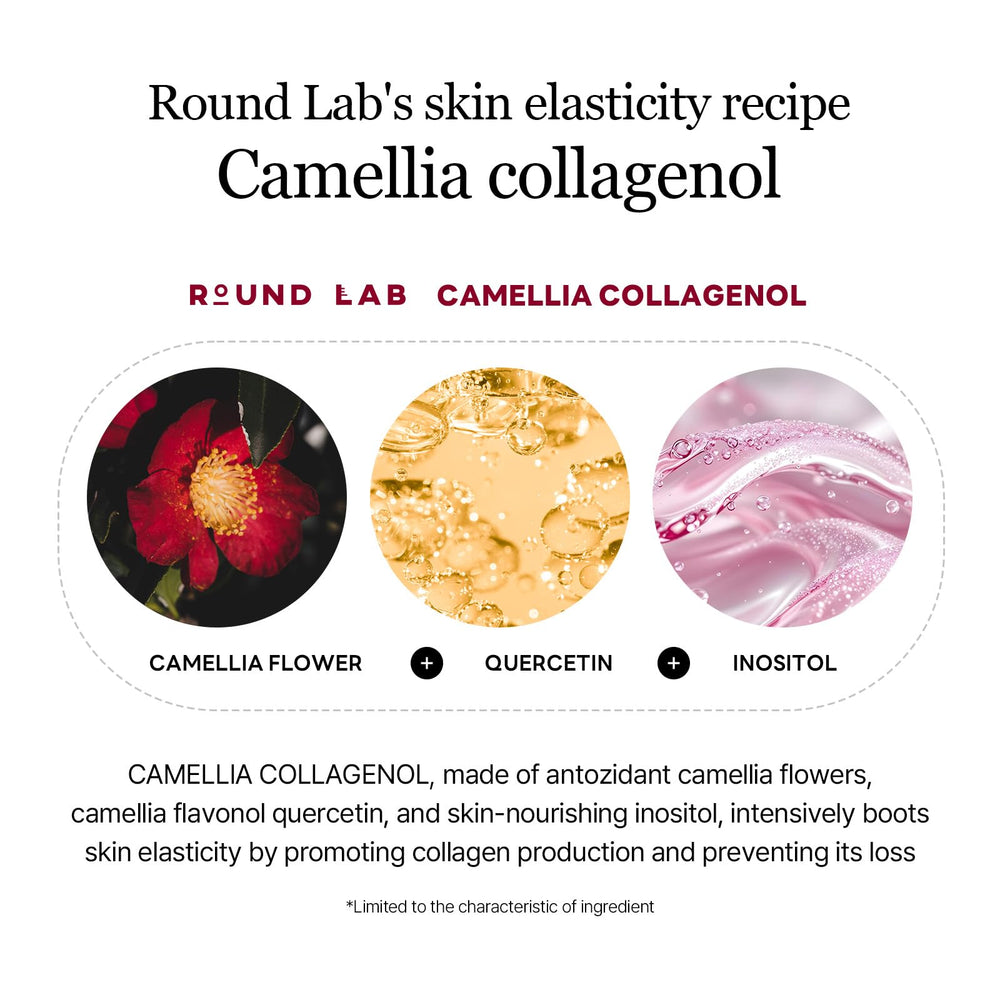 ROUND LAB Camellia mask compact packaging supports at-home spa ritual.