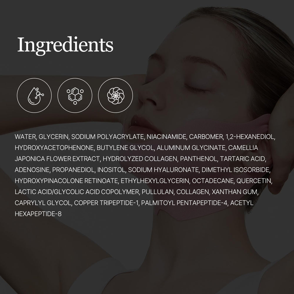 ROUND LAB Camellia Deep Collagen V lifting mask delivers spa-like depuffing at home.