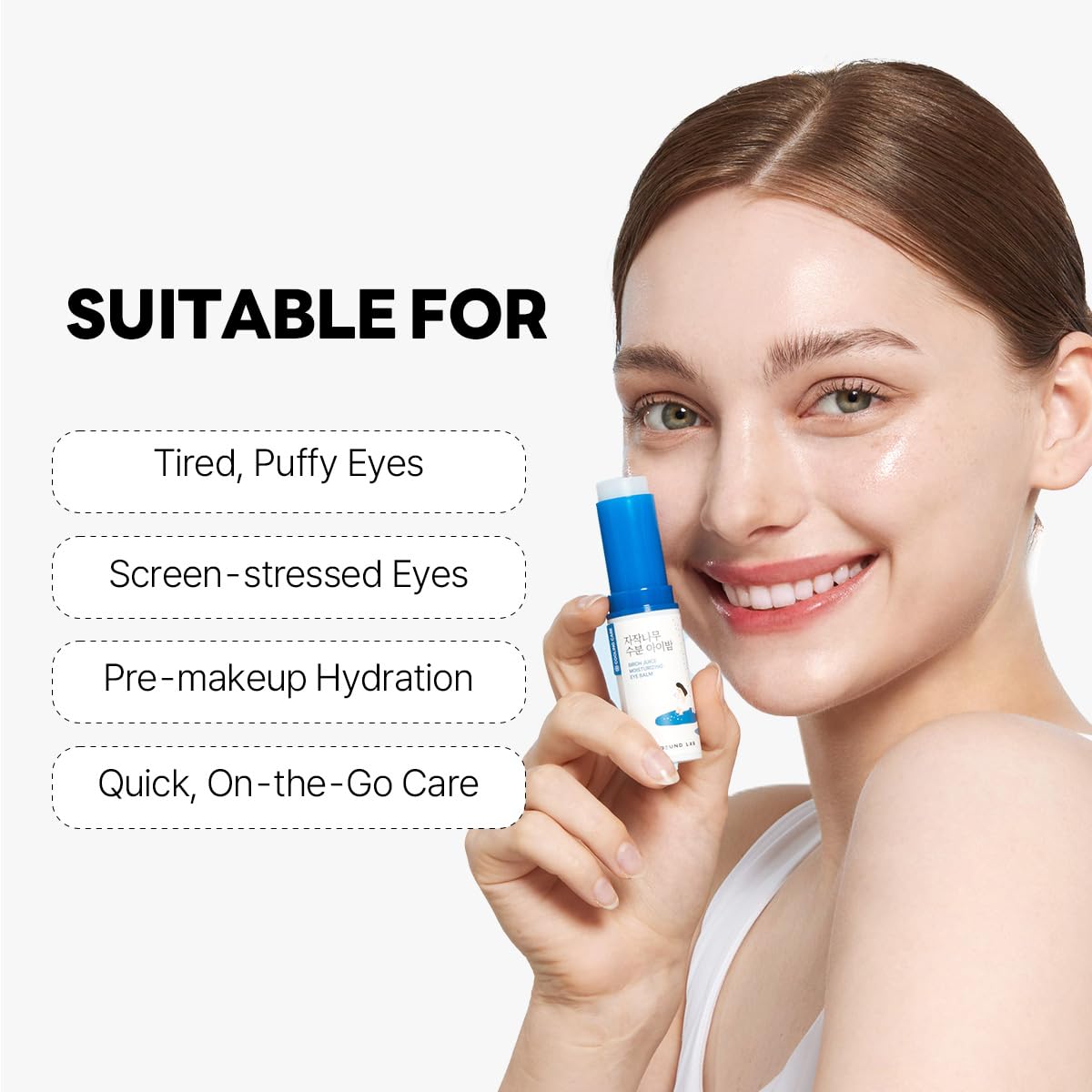 ROUND LAB Birch Juice Icy Cooling Eye Stick non-sticky finish leaves a fresh glow.