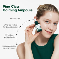 ROUND LAB Pine Calming Cica Ampoule texture absorbs quickly for fast hydration.