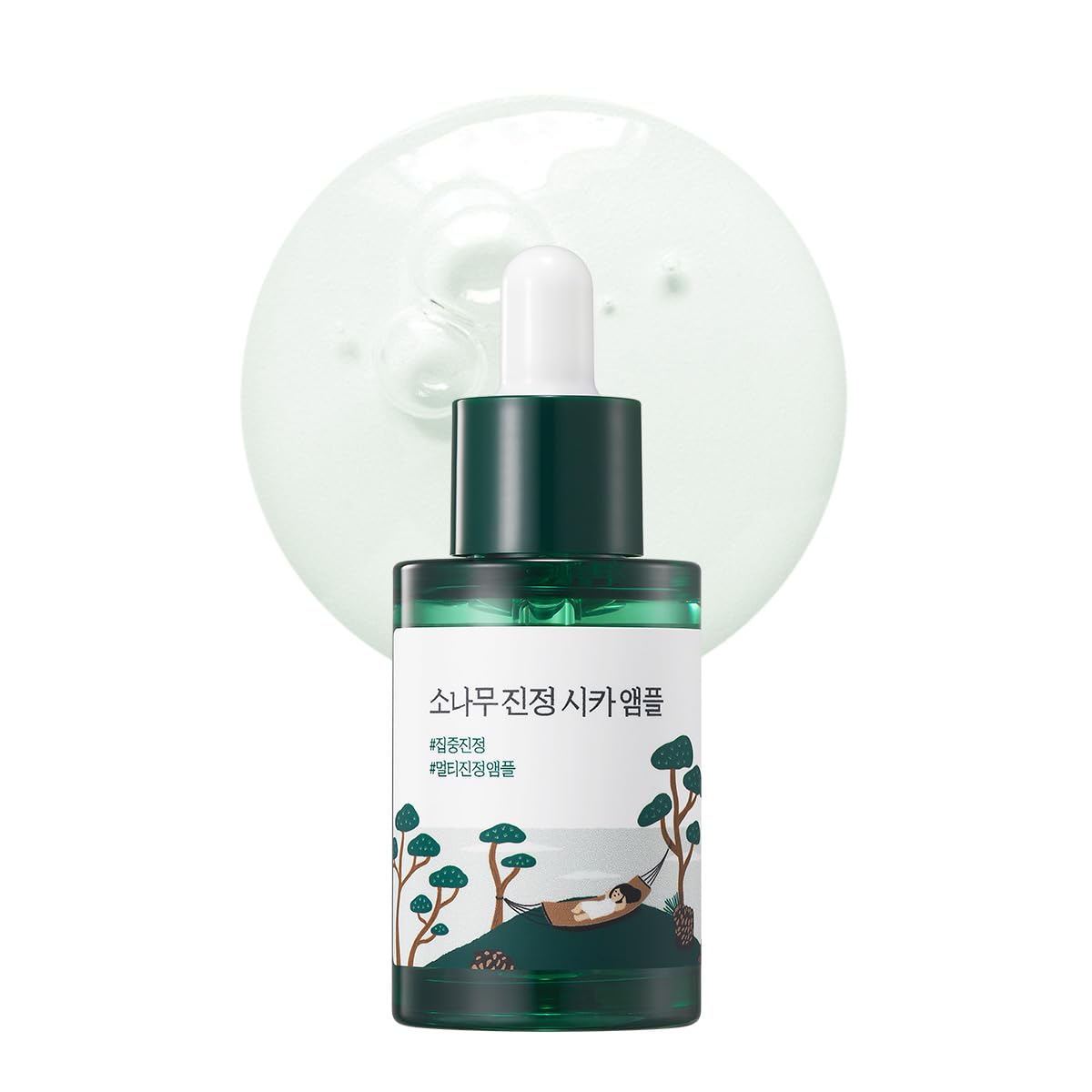 ROUND LAB Pine Calming Cica Ampoule bottle ready for daily soothing routine.