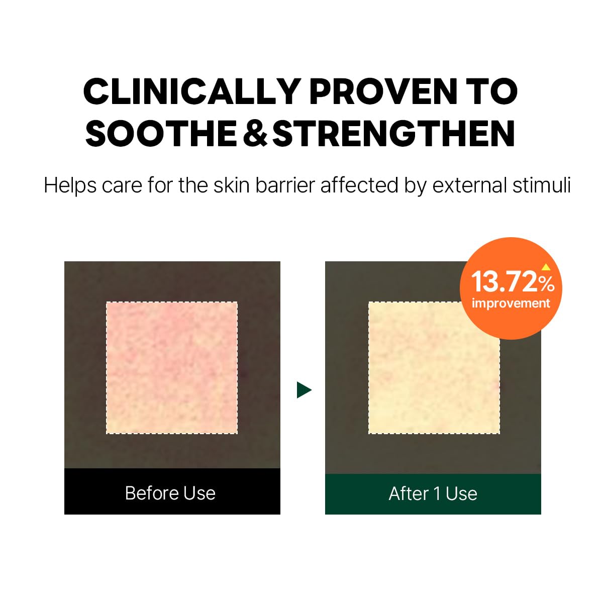 ROUND LAB Pine Cica Calming Cream Plus closeup shows creamy layer ready for routine use.