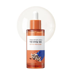 ROUND LAB Soybean Panthenol Ampoule bottle showing milky hydration texture for deep moisture