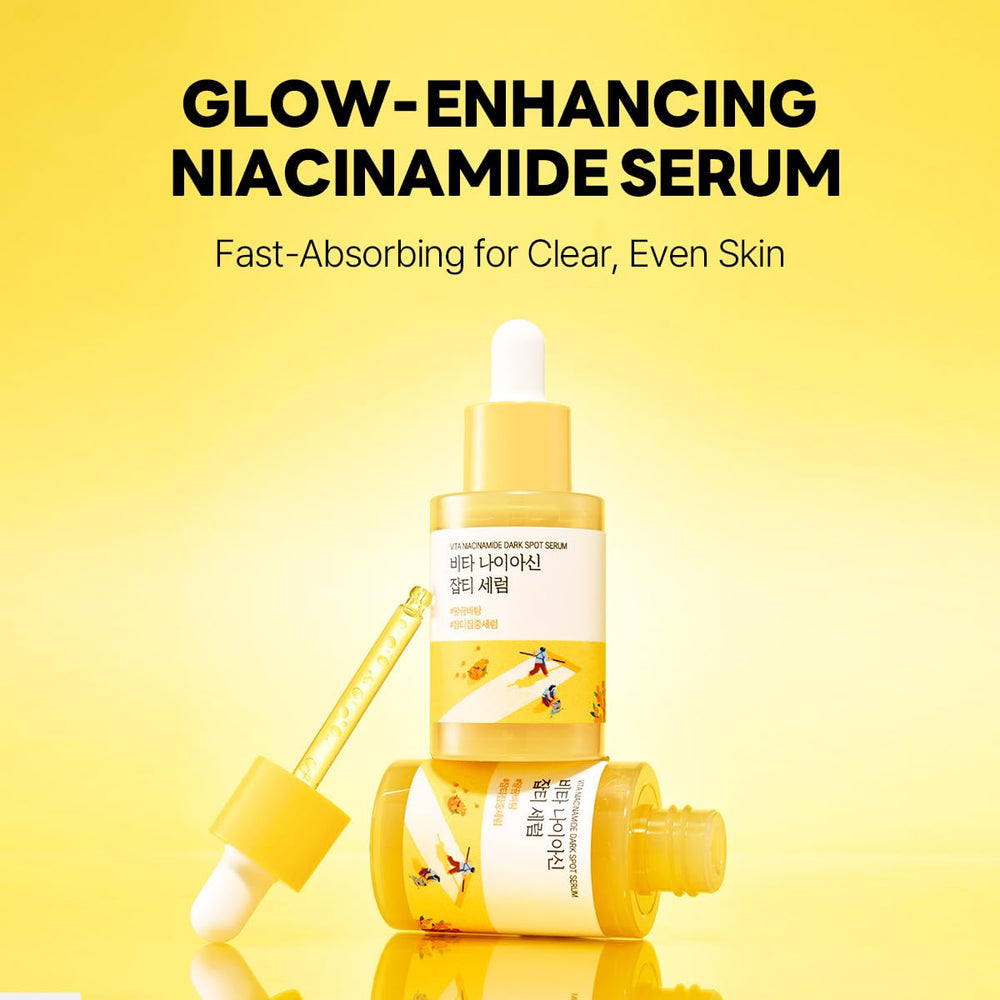 Round Lab Vita Niacinamide Serum dropper dispensing a thin layer for daily use.