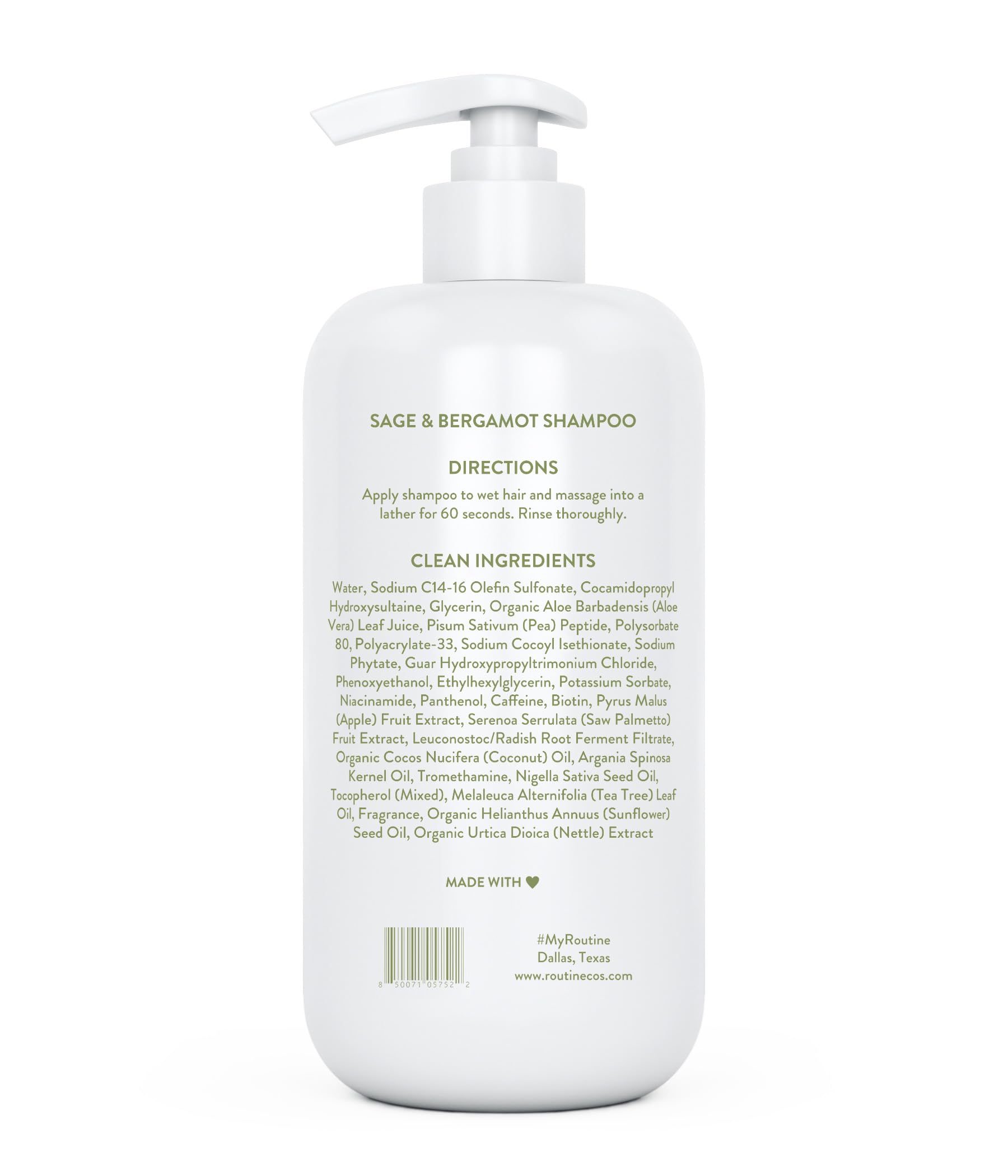 Routine Wellness Anti-Thinning Shampoo hair care routine image suggests fuller-looking results.