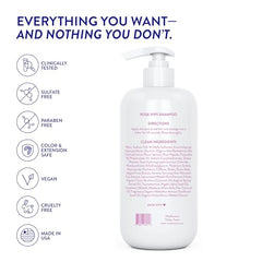 Routine Wellness Anti-Thinning Shampoo lather demonstrates gentle cleansing for thinning hair.