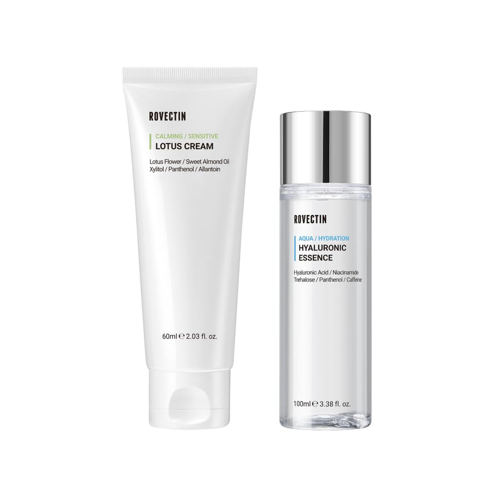 ROVECTIN Aqua Hyaluronic Essence bottle showing lightweight hydration for daily use