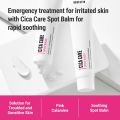 ROVECTIN Cica Care Face Balm texture shown for gentle application on sensitive skin