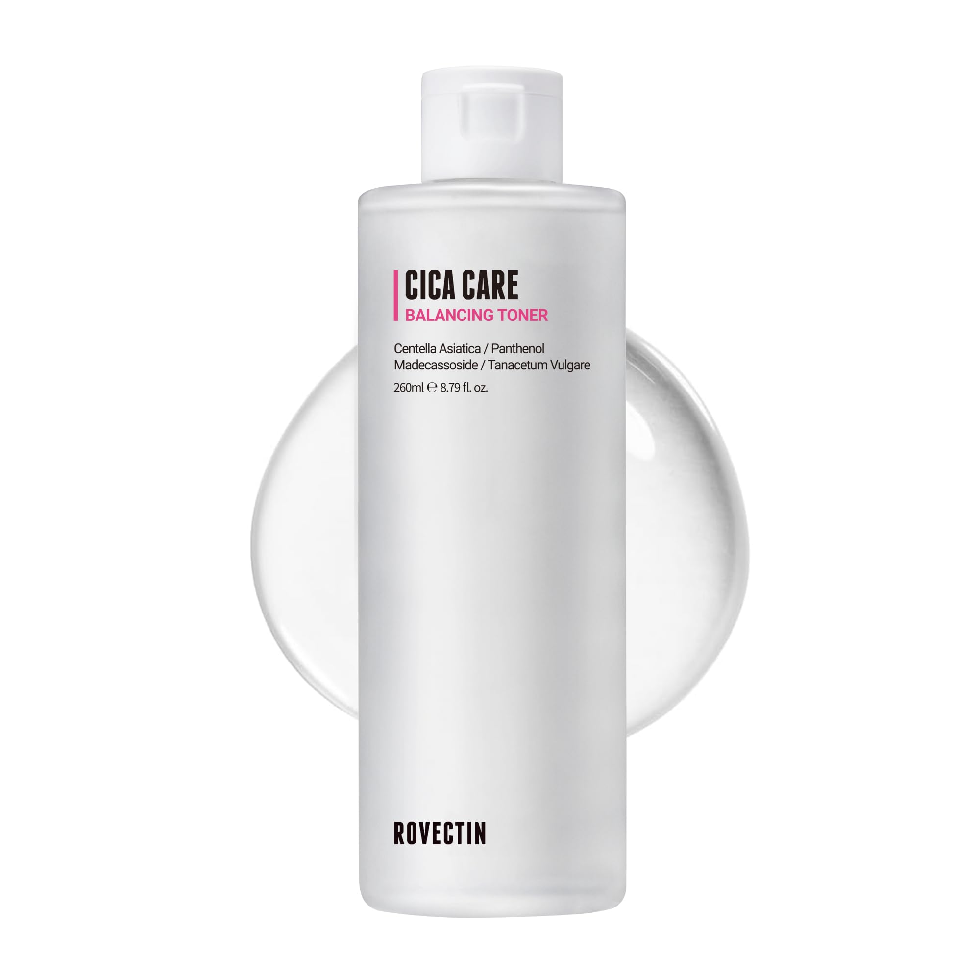 ROVECTIN CICA Care Toner bottle on a clean surface, soothing sensitive skin ready for routine