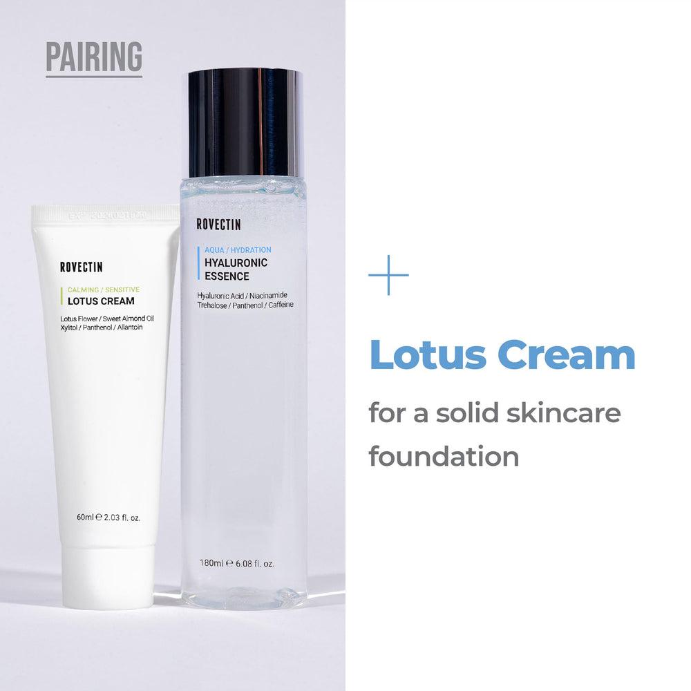 ROVECTIN routine scene on vanity illustrating a simple daily regimen